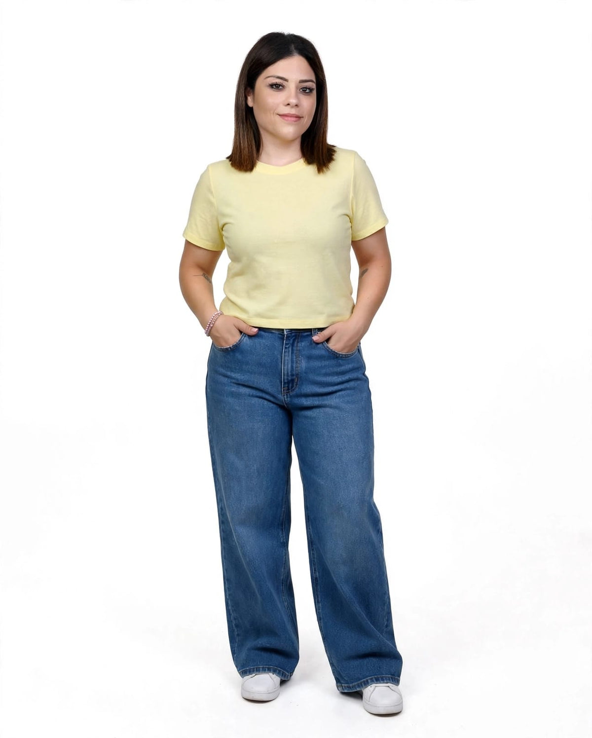 T shirt con spalline